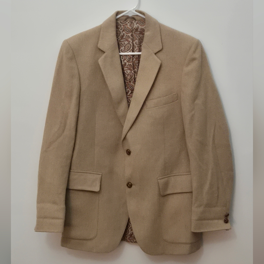 🥊Vintage Men's Tan 100% Camel Hair Blazer